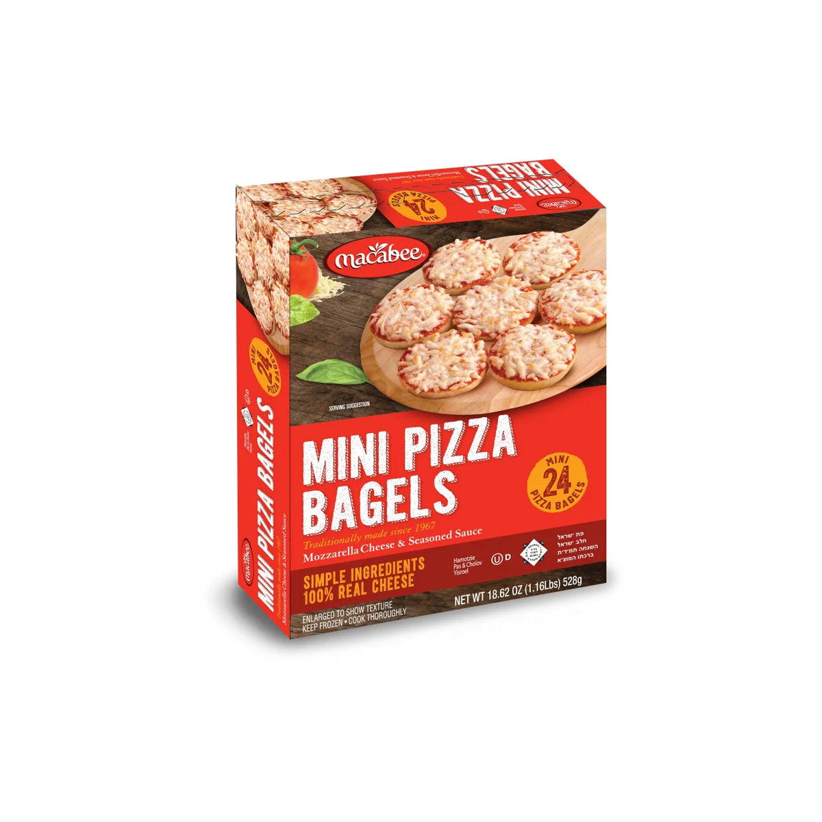 Macabee Mini Pizza Bagels (Retail Case)