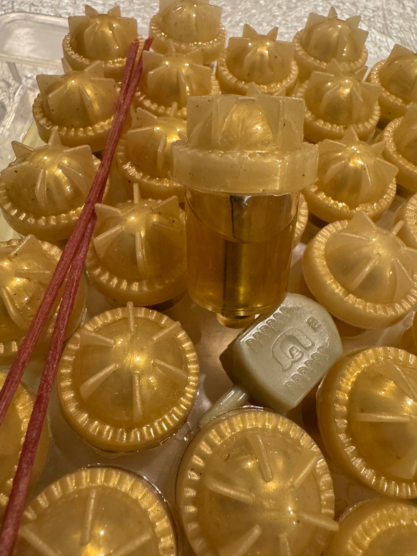 Chabad Pre Filled Chanukkah Menorah Oil Cups 36 cups + 8 Beeswax Shamash