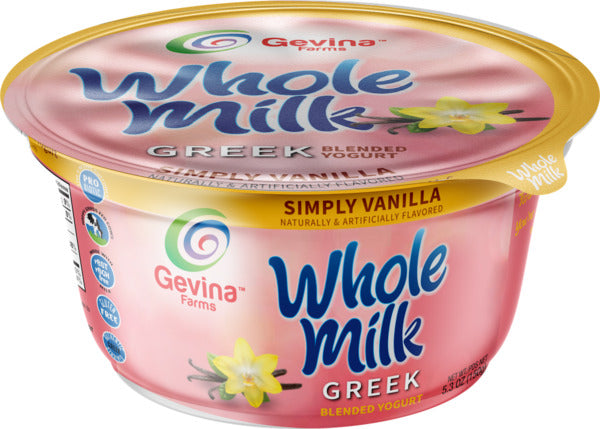 Gevina Greek 5.3oz Yogurts (Retail Case)